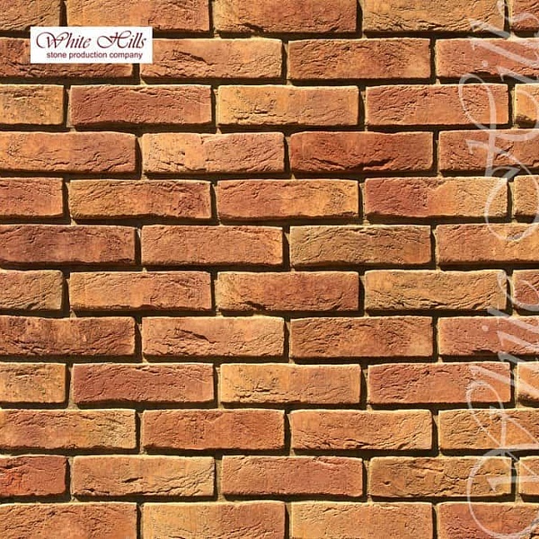 300-60 White Hills Облицовочный кирпич «Лондон брик» (London brick), медный, плоскостной.