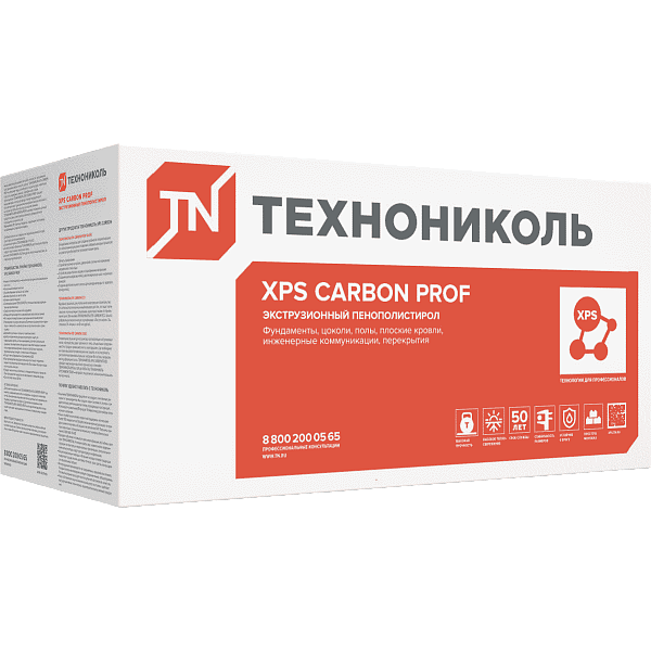 XPS Технониколь Carbon Prof 1180x580x50 мм L-кромка