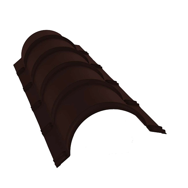 Планка конька полукруглого 0,5 Atlas с пленкой RAL 8017 шоколад