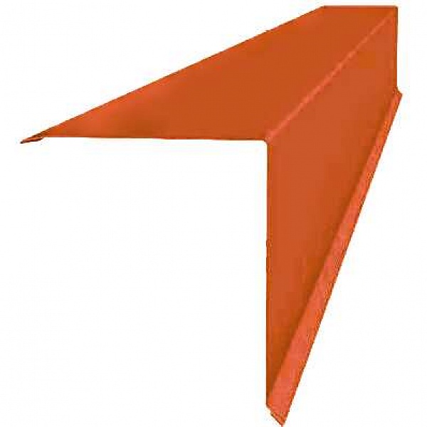Планка конька односкатной кровли 160x160 0,45 PE с пленкой RAL 2004 оранжевый