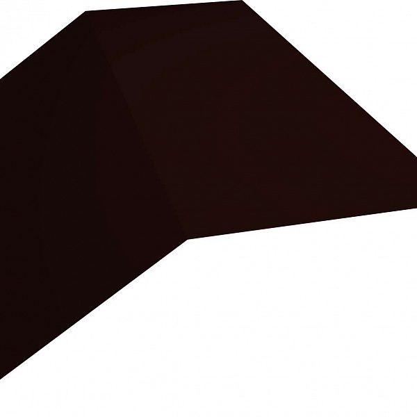 Планка конька плоского 190х190 0,5 Atlas с пленкой RR 32 темно-коричневый