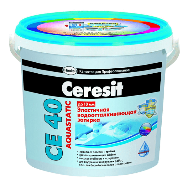 Затирка Ceresit СЕ 40 Aquastatic серая 2 кг