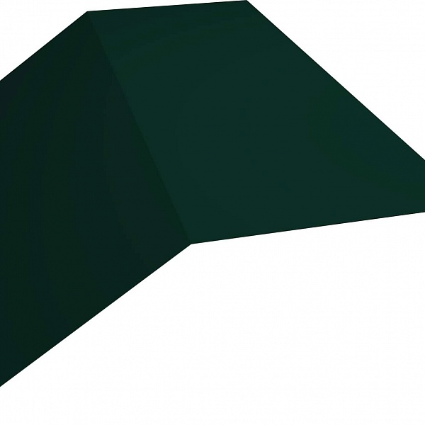 Планка конька плоского 145х145 0,45 PE-Double с пленкой RAL 6005 зеленый мох