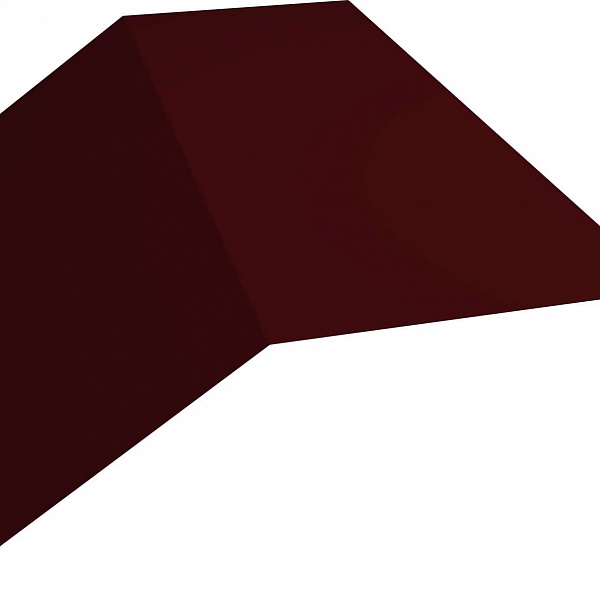 Планка конька плоского 190х190 0,5 Atlas с пленкой RAL 3005 красное вино